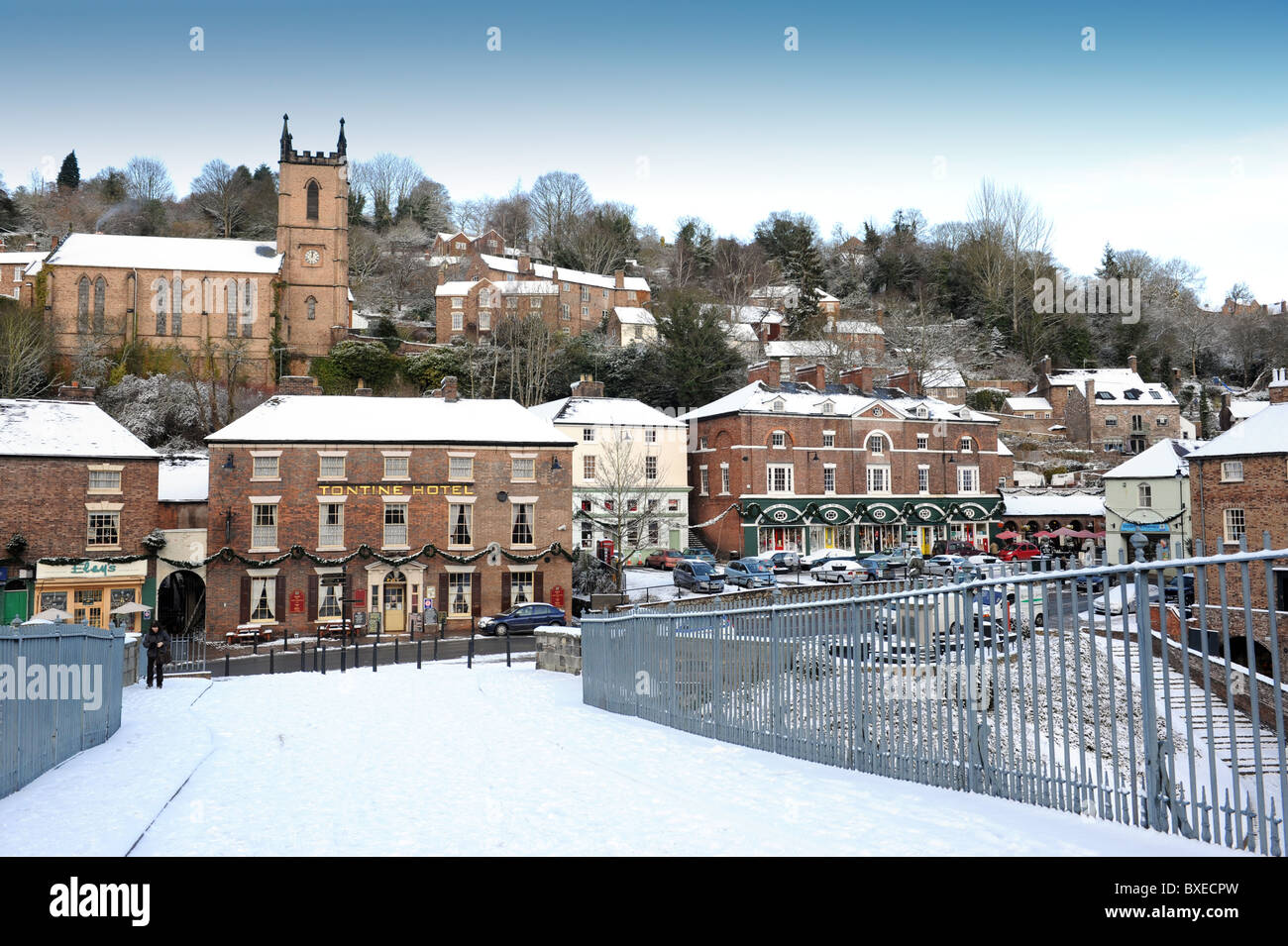 Ironbridge Shropshire in Winter Stock Photo