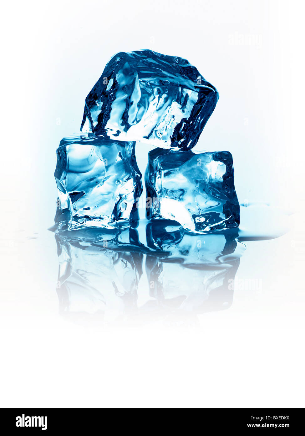 Melting ice cubes Stock Photo