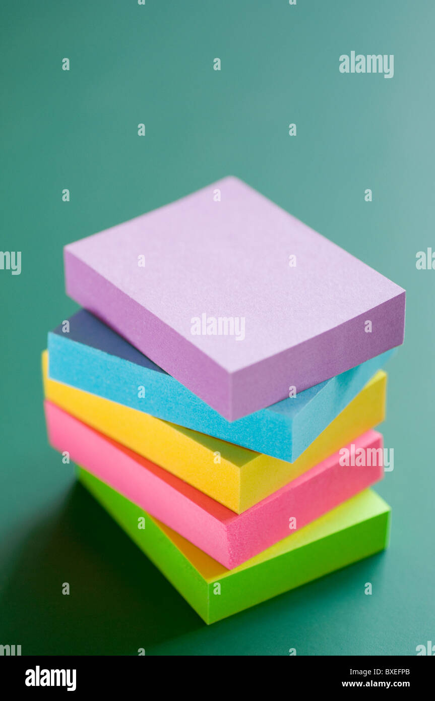 Stack of note pads Stock Photo Alamy
