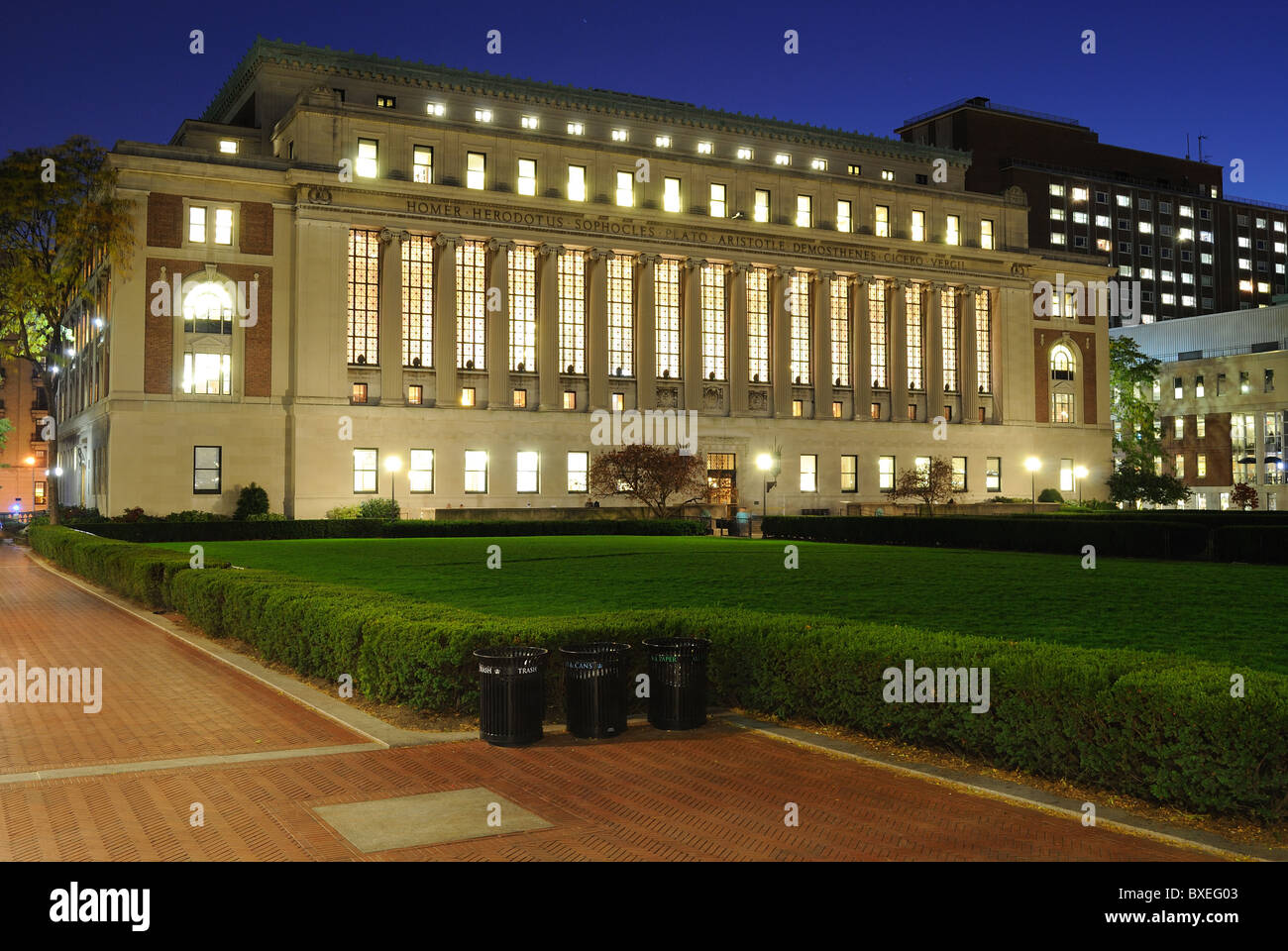 The Butler Library at Columbia Universary in New York City. Stock Photo