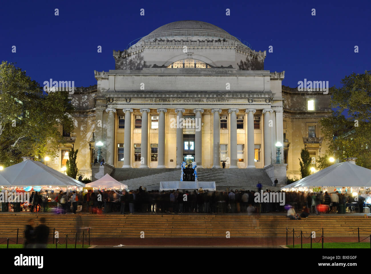The Library of Columbia University in New York City. Stock Photo