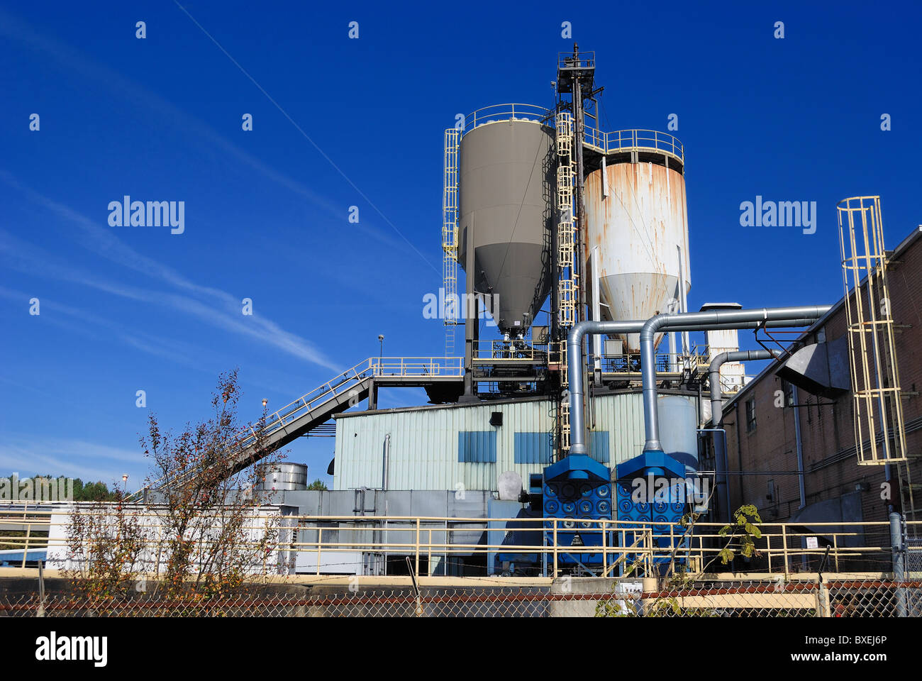 An industrial rubber processing facility. Stock Photo
