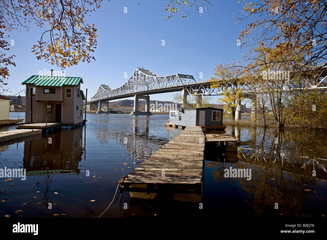Chippewa Valley Miinnesota Wisconsin Mississippi River Winona Stock