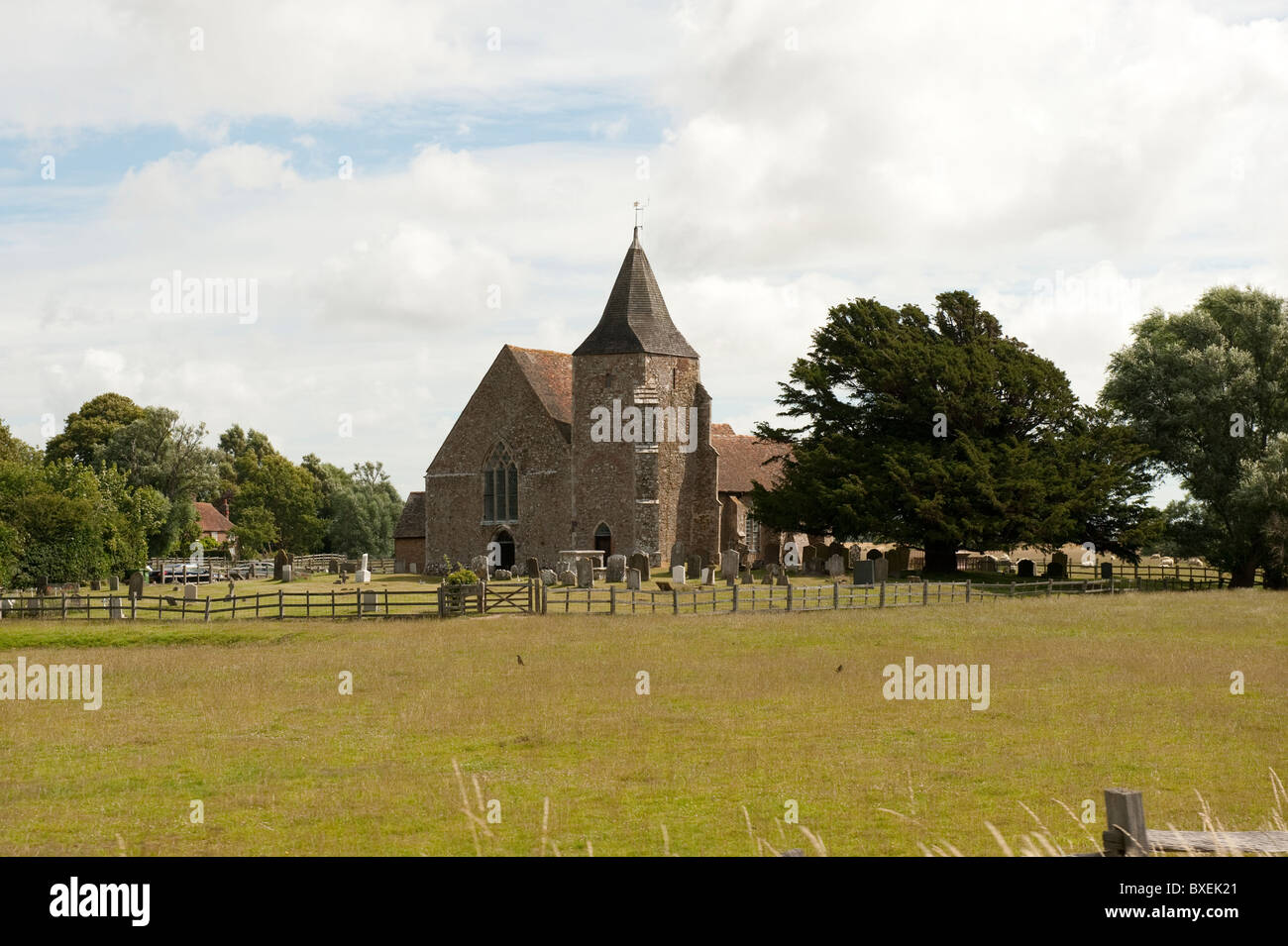 Village Church Old Romney Kent UK Stock Photo Alamy