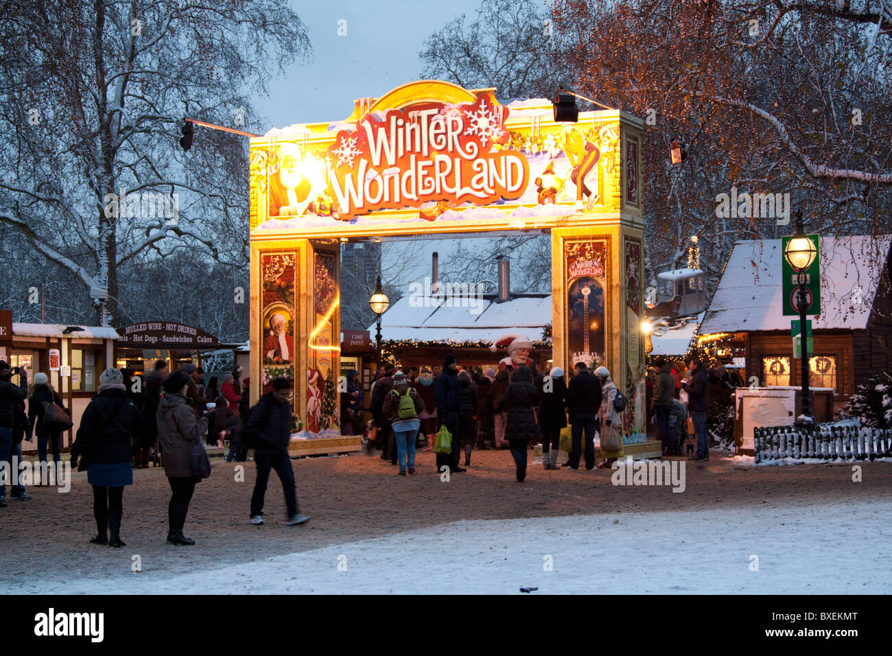 Winter Wonderland Fair - Hyde Park - London Stock Photo