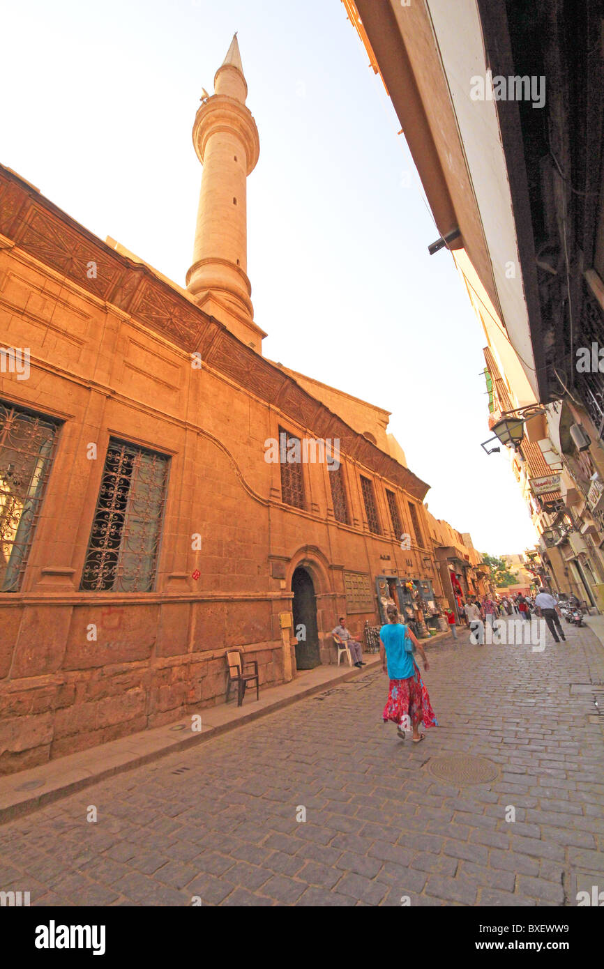 Al-Muizz Street scene in Fatimid Cairo, Egypt Stock Photo