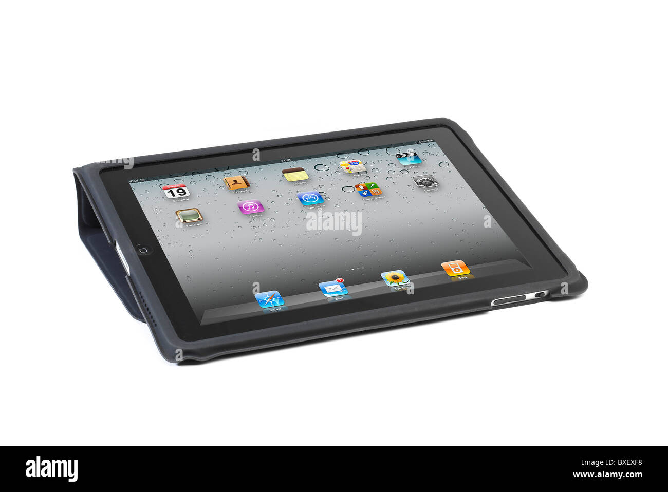 iPad with 4.2 screen and in standard Apple iPad case Stock Photo