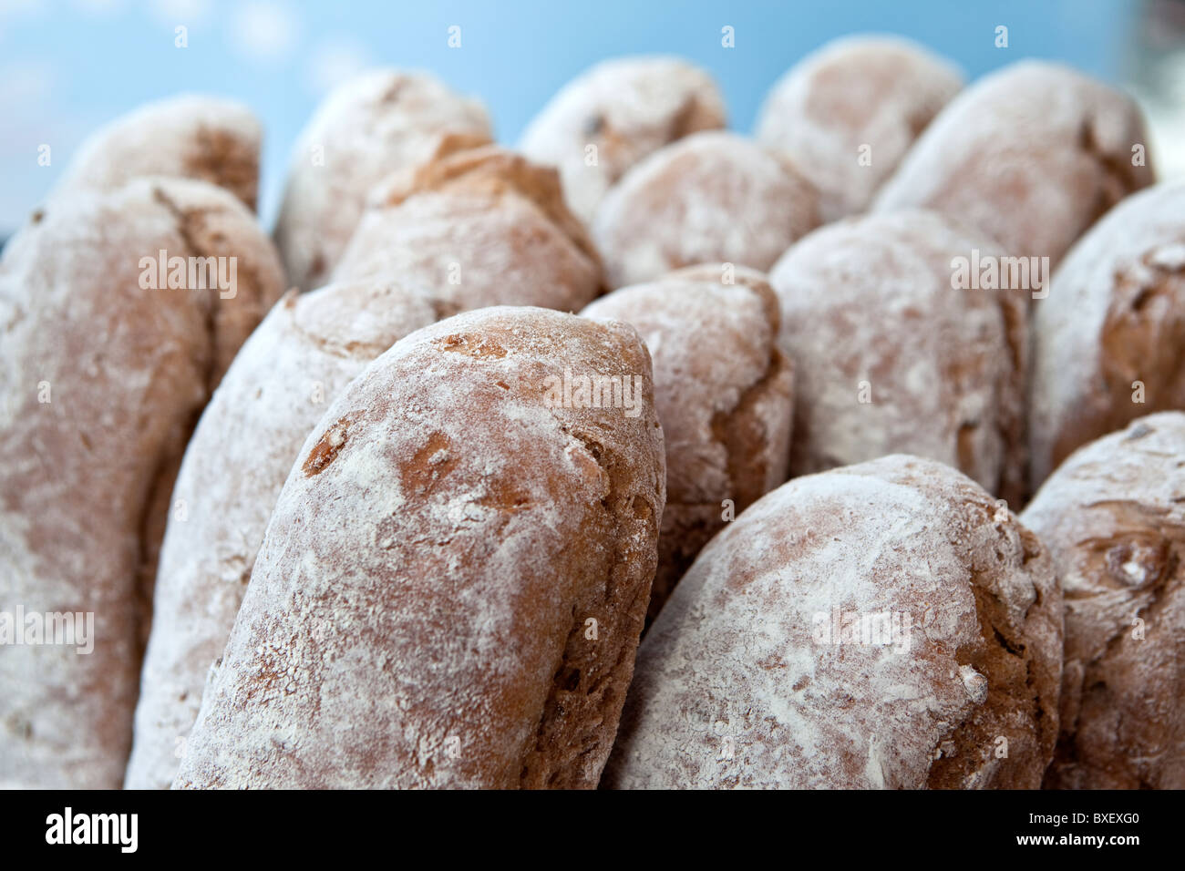 Fresh French Bread, close up Stock Photo