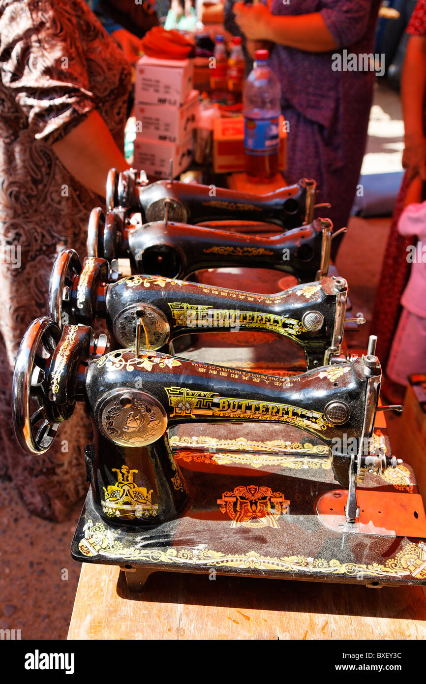 Turkmenistan Ashgabat Sunday Market sewing machines for sale