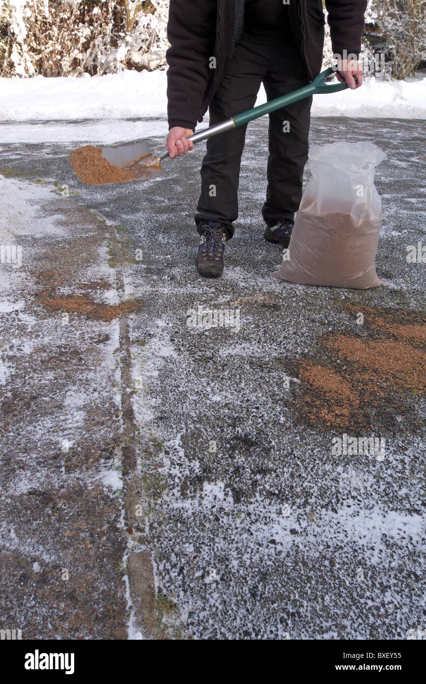 How To Properly Salt Or Sand Your Driveway