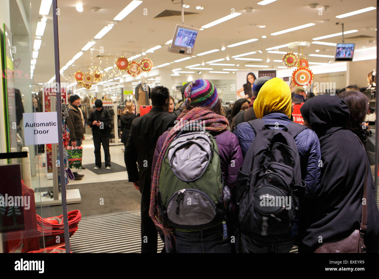 UKUncut protesters rush into M&S Store Oxford Street London Stock Photo