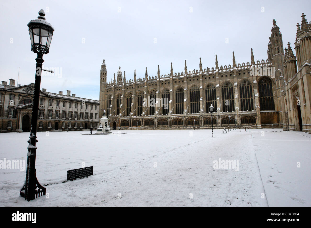 CAMBRIDGE IN THE SNOW Stock Photo Alamy