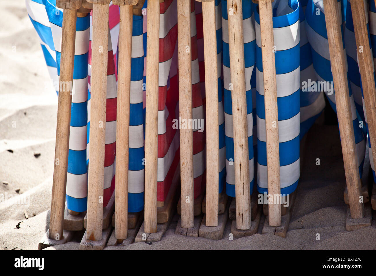 Stack of deck chairs hi-res stock photography and images - Alamy