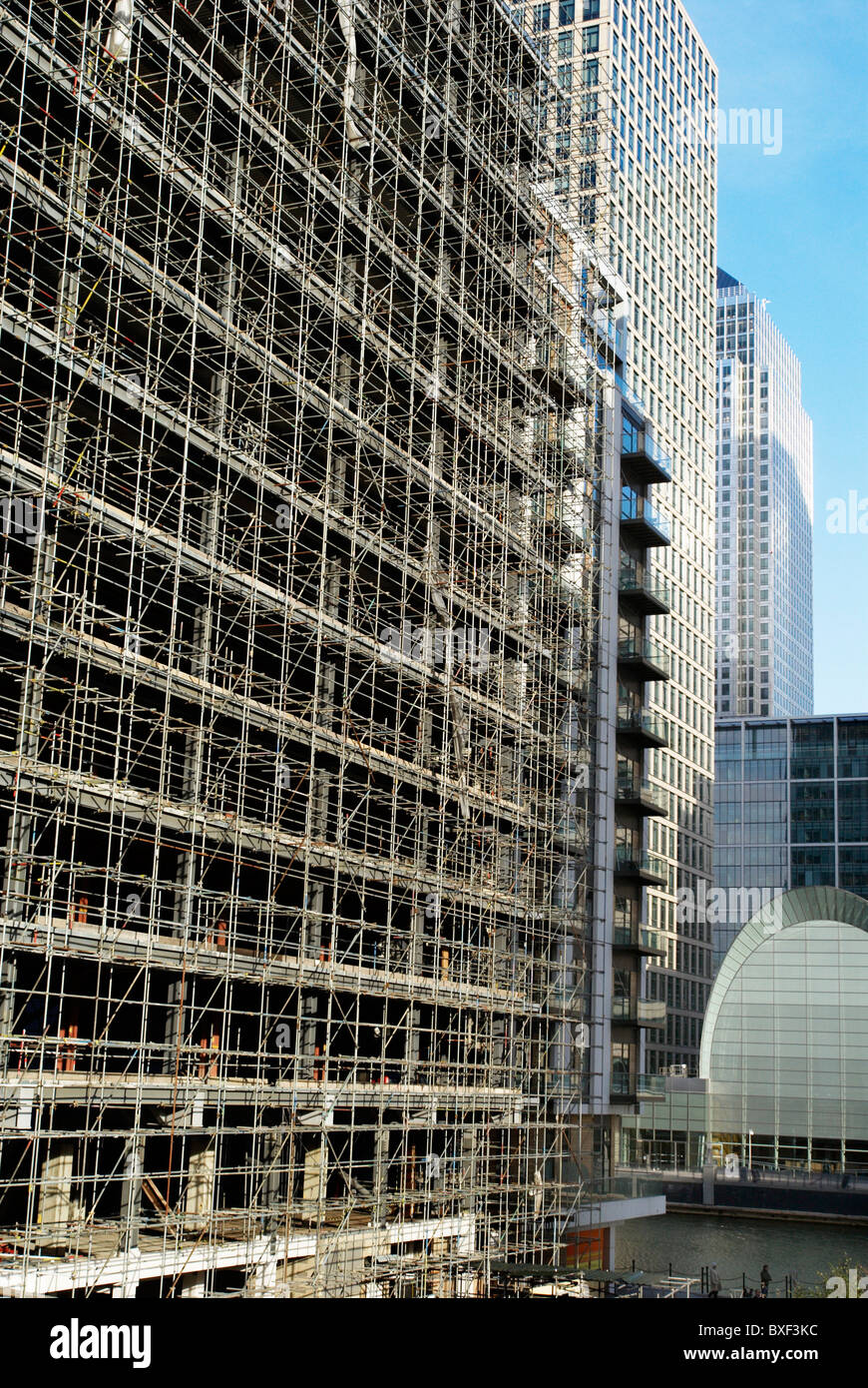 Construction of building Canary Wharf London UK 2008 Stock Photo