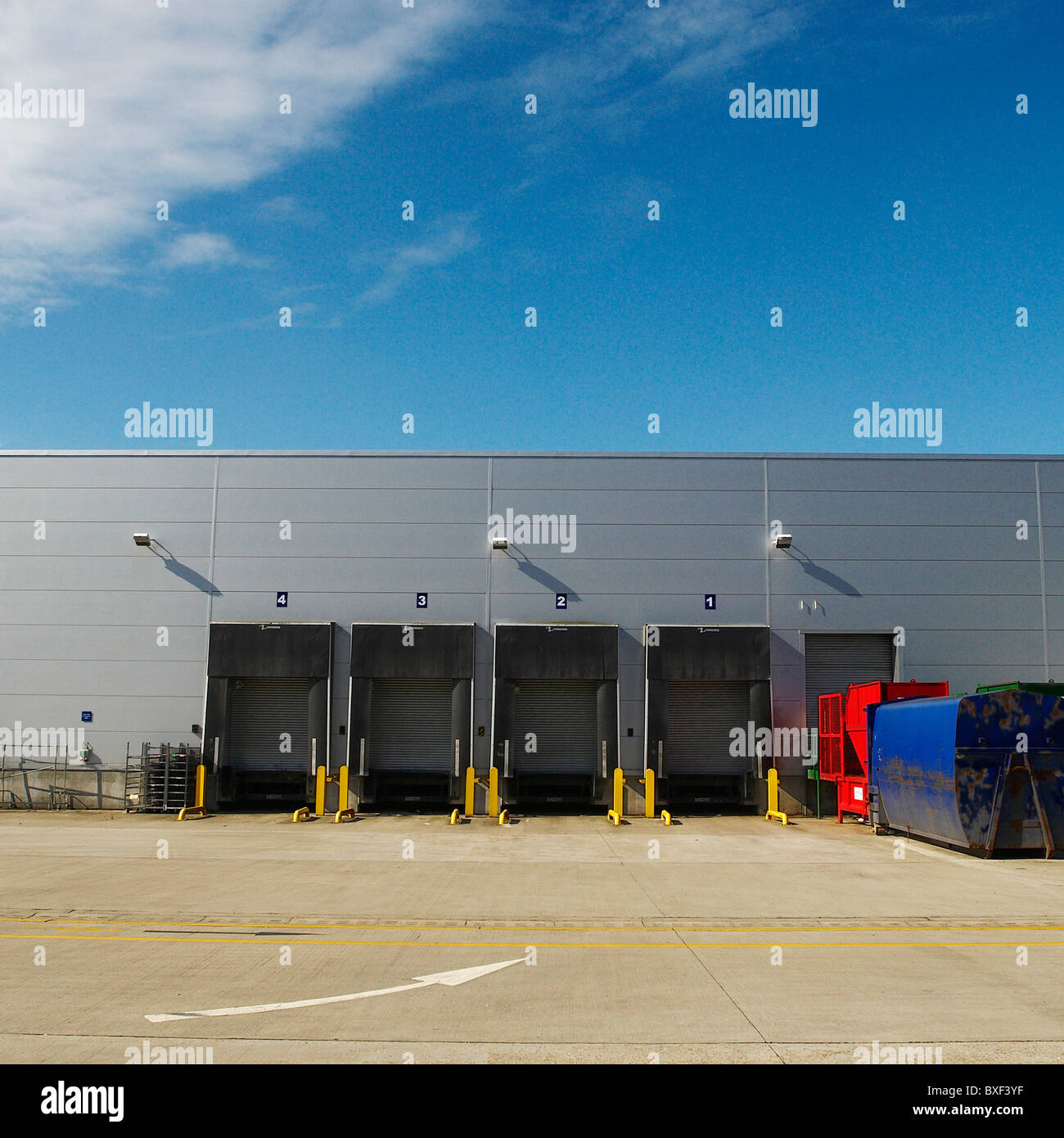 Storage depot loading bays Ipswich Suffolk UK Stock Photo Alamy