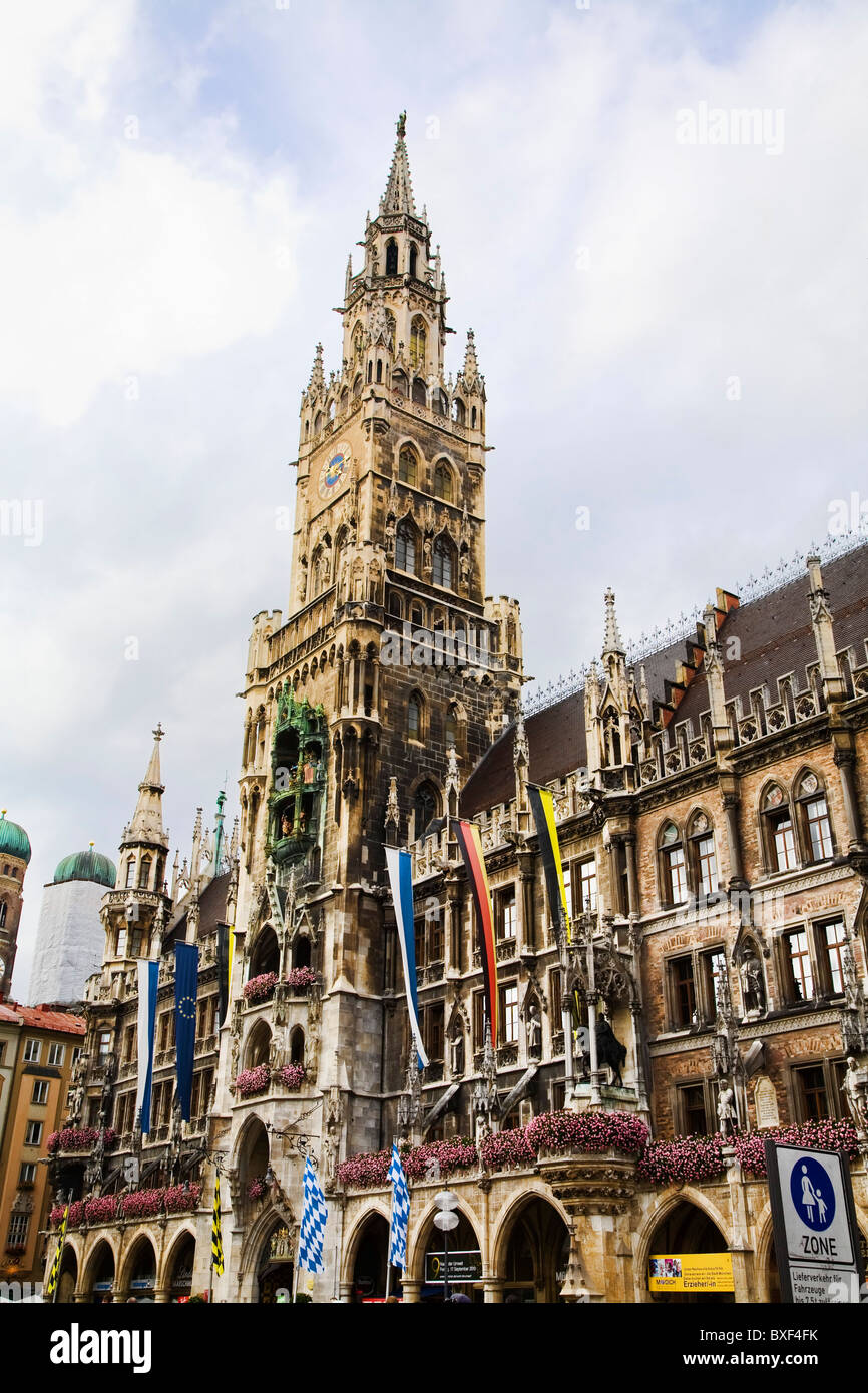 The Rathaus Glockenspiel in Munich, Germany. Stock Photo