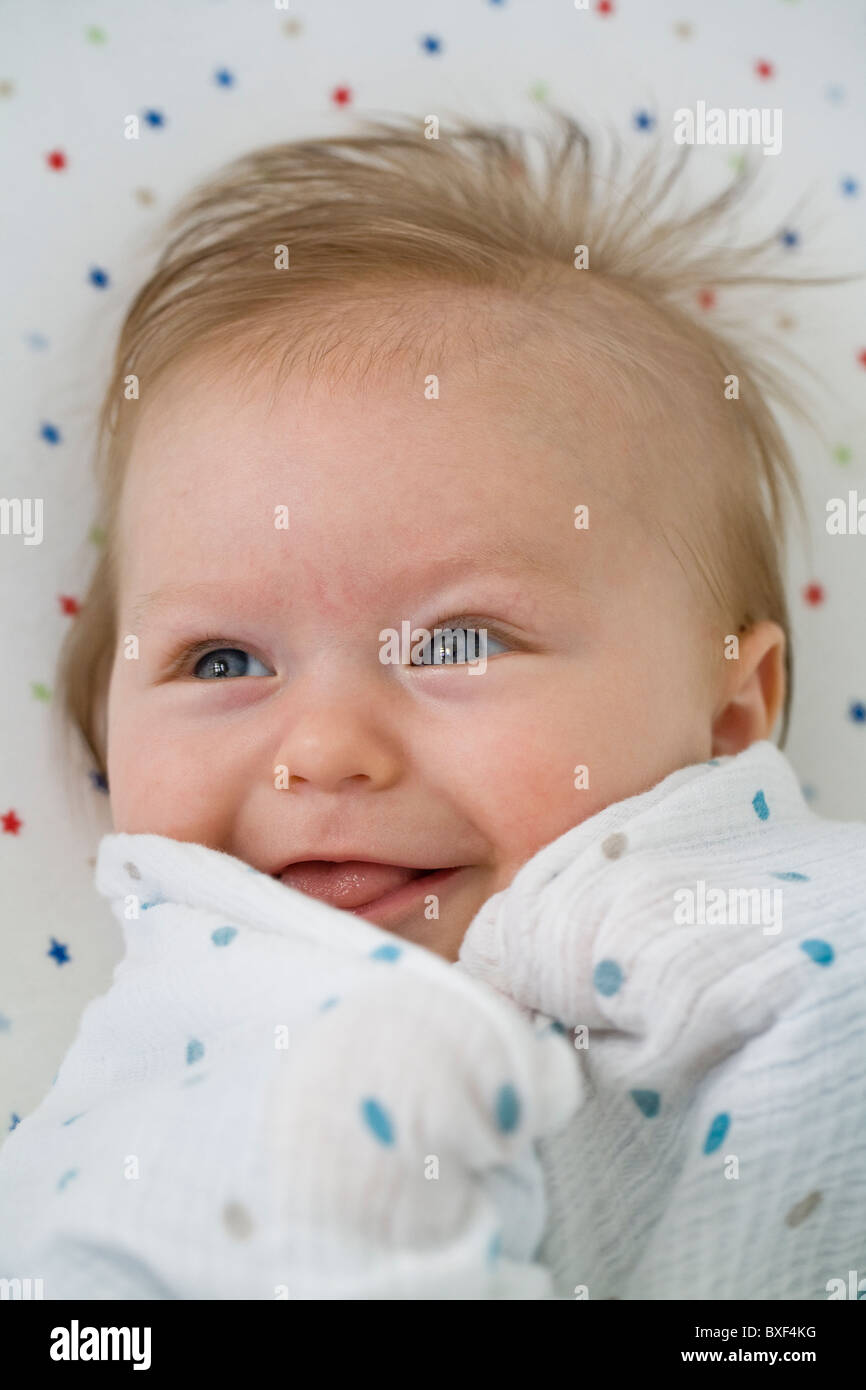 3 Month Old Baby Boy Stock Photo Alamy