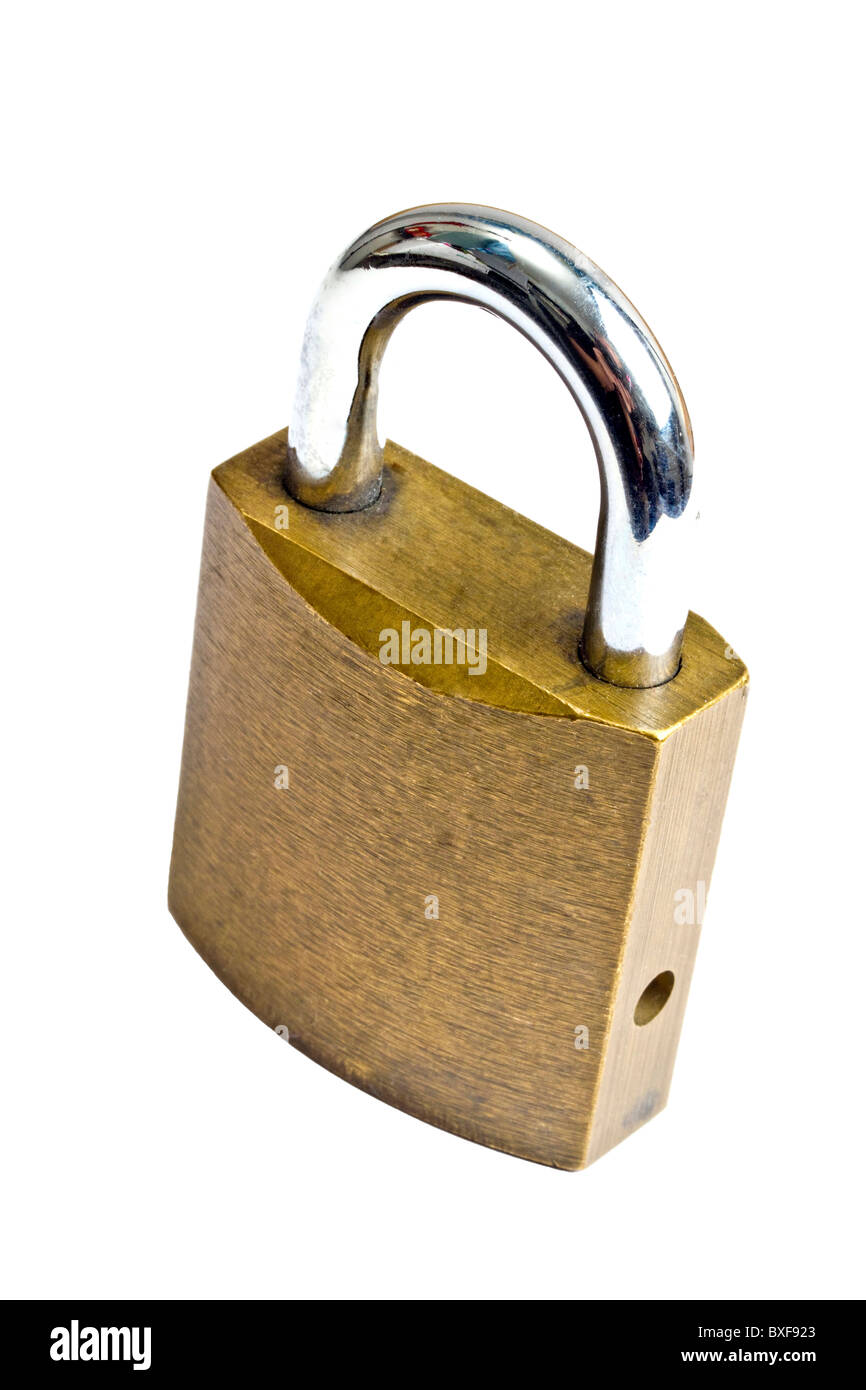 Padlock isolated on white background Stock Photo - Alamy