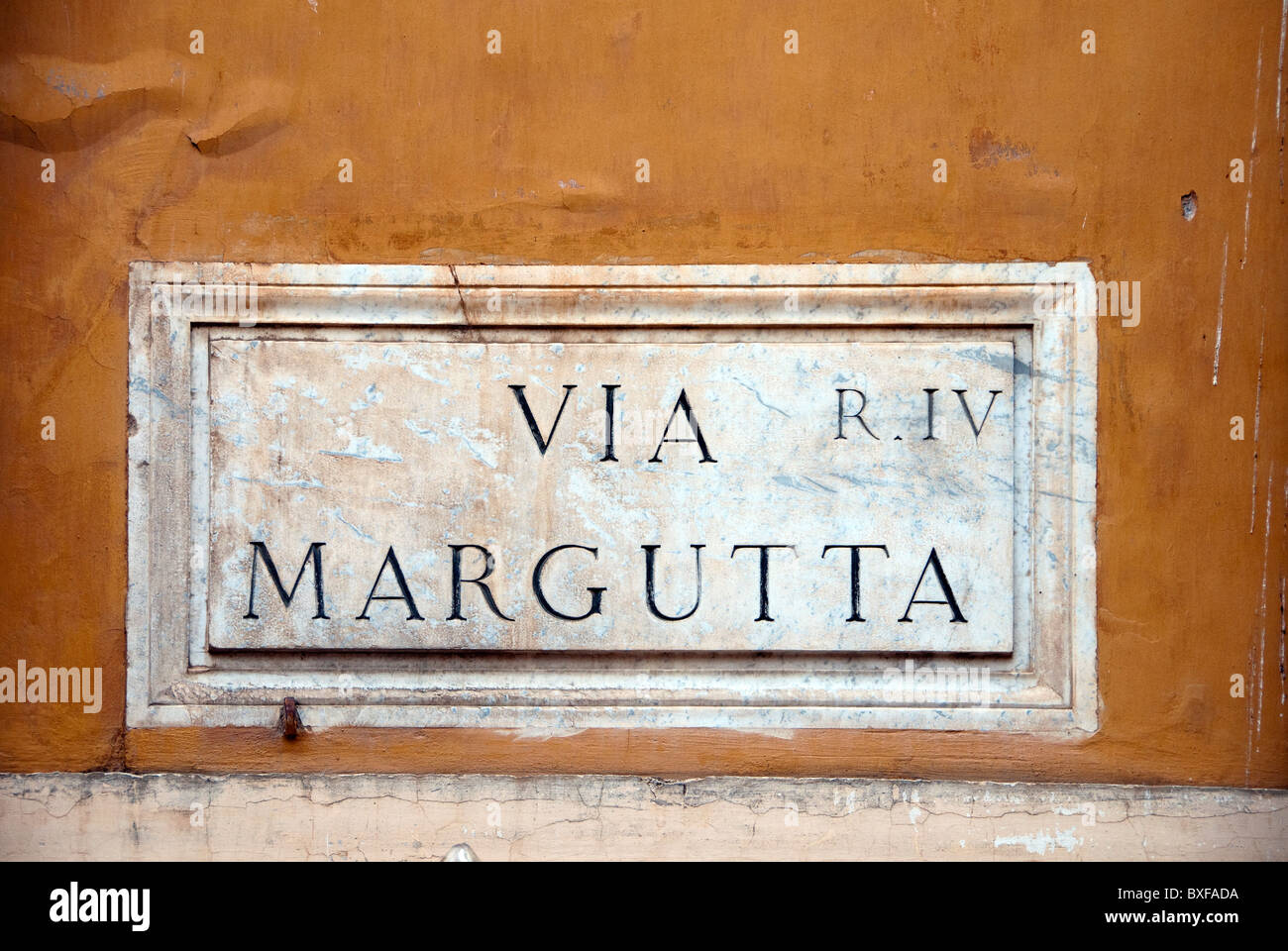 Via Margutta, Rome Stock Photo