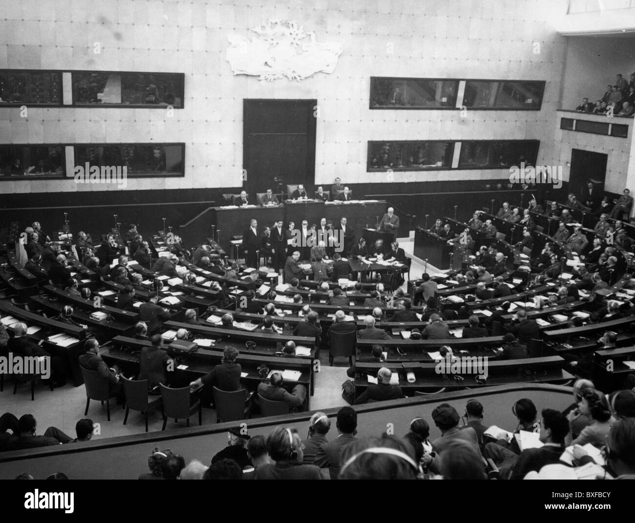 politics, international organisations, Council of Europe, consultant assembly, opening, Strassbourg, 19.11.1950, Additional-Rights-Clearences-Not Available Stock Photo