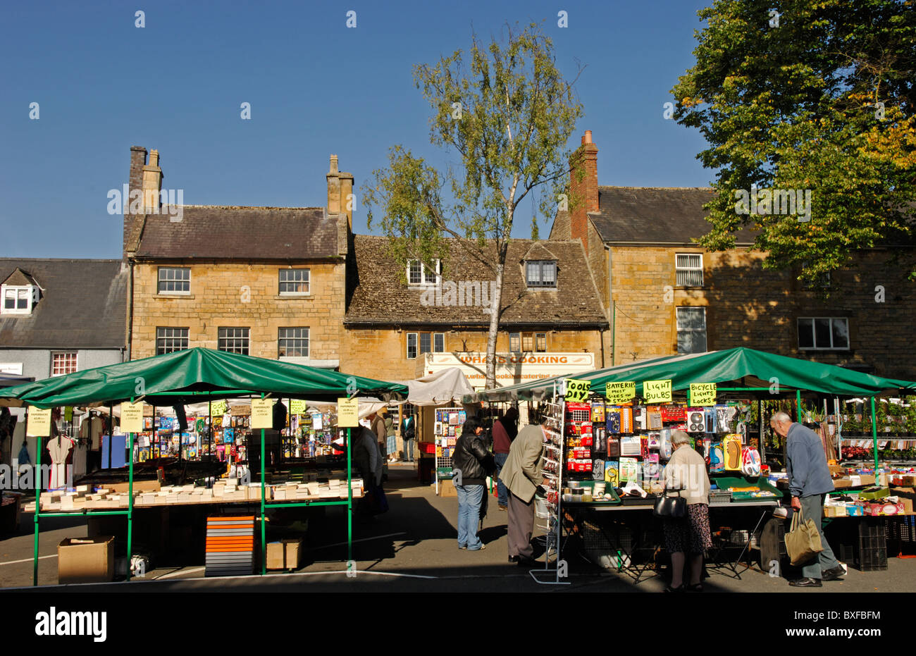 Market at Moreton in Marsh, Gloucestershire, England Stock Photo Alamy