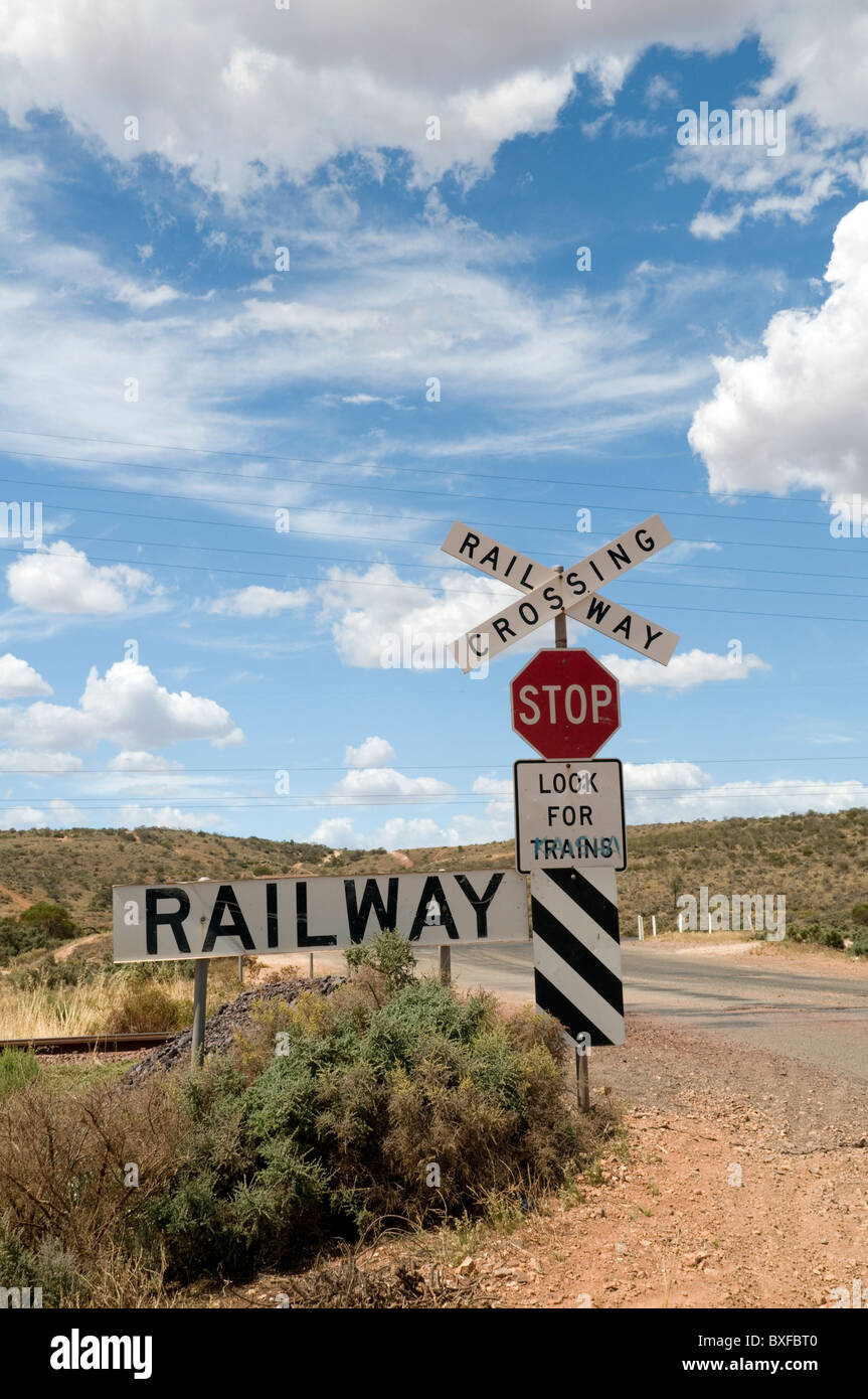 Railway and Road Intersection Stock Photo - Alamy