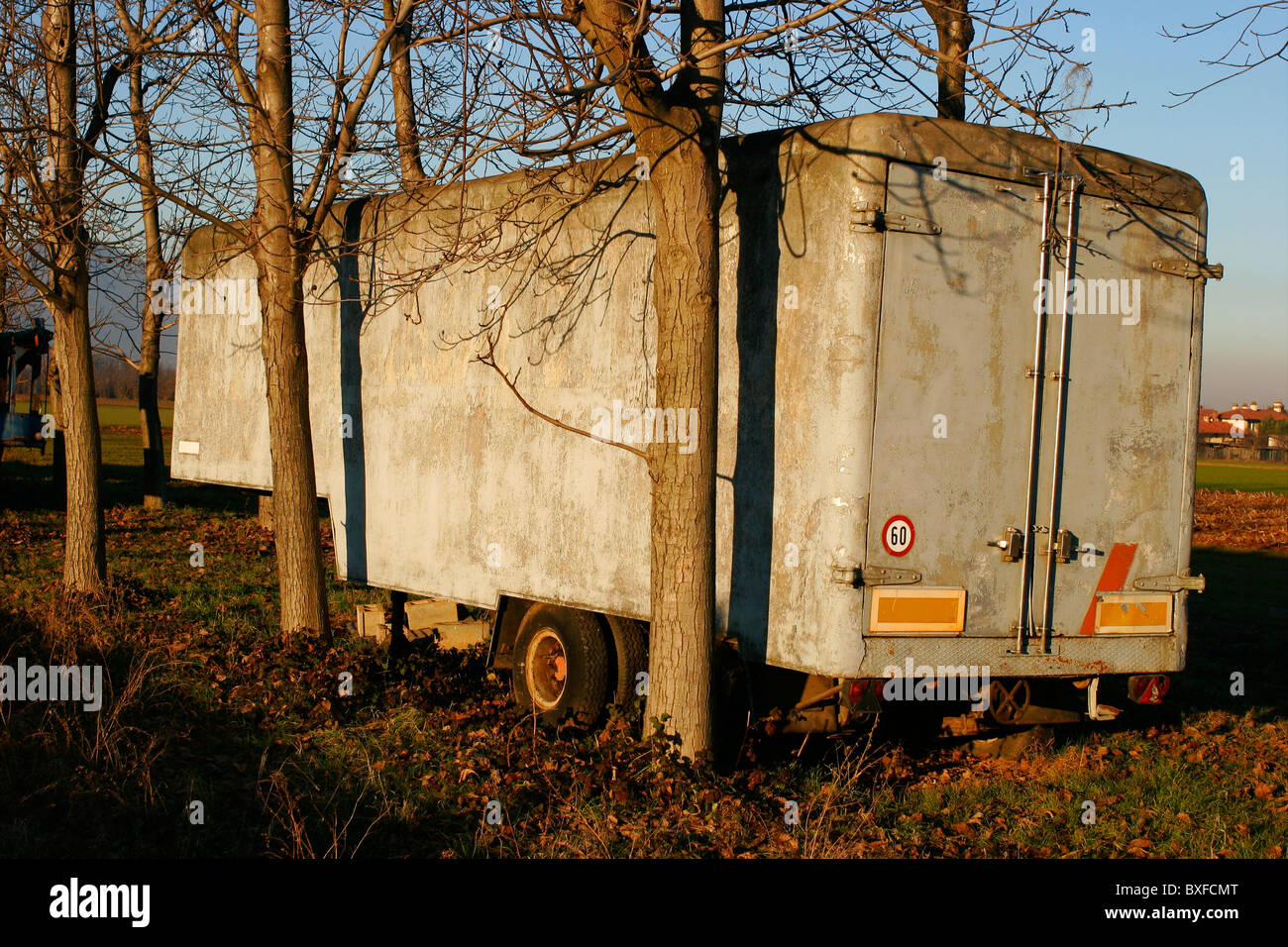 Abandoned truck in Italy Stock Photo