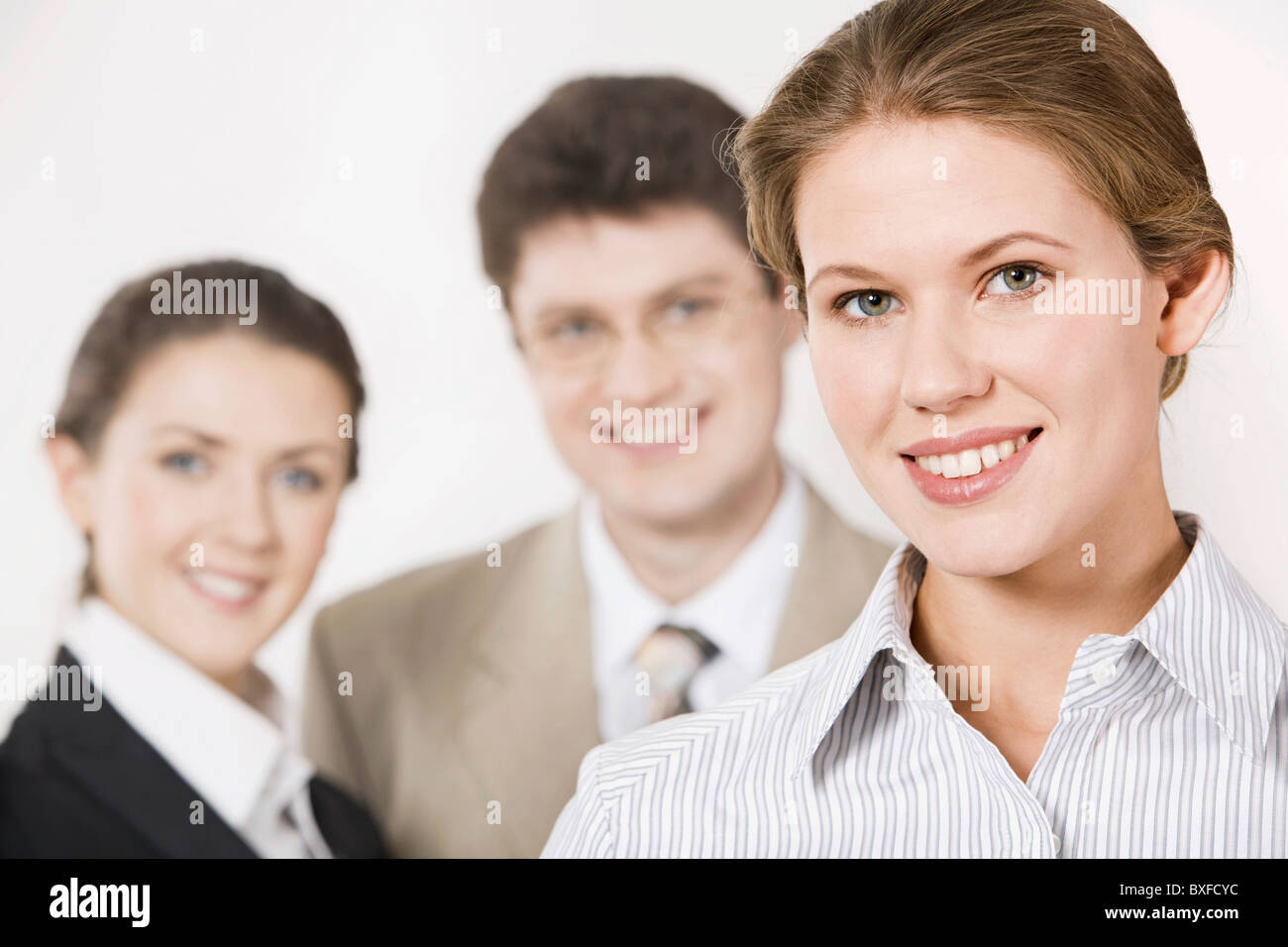Portrait of confident business woman with beautiful smile Stock Photo ...
