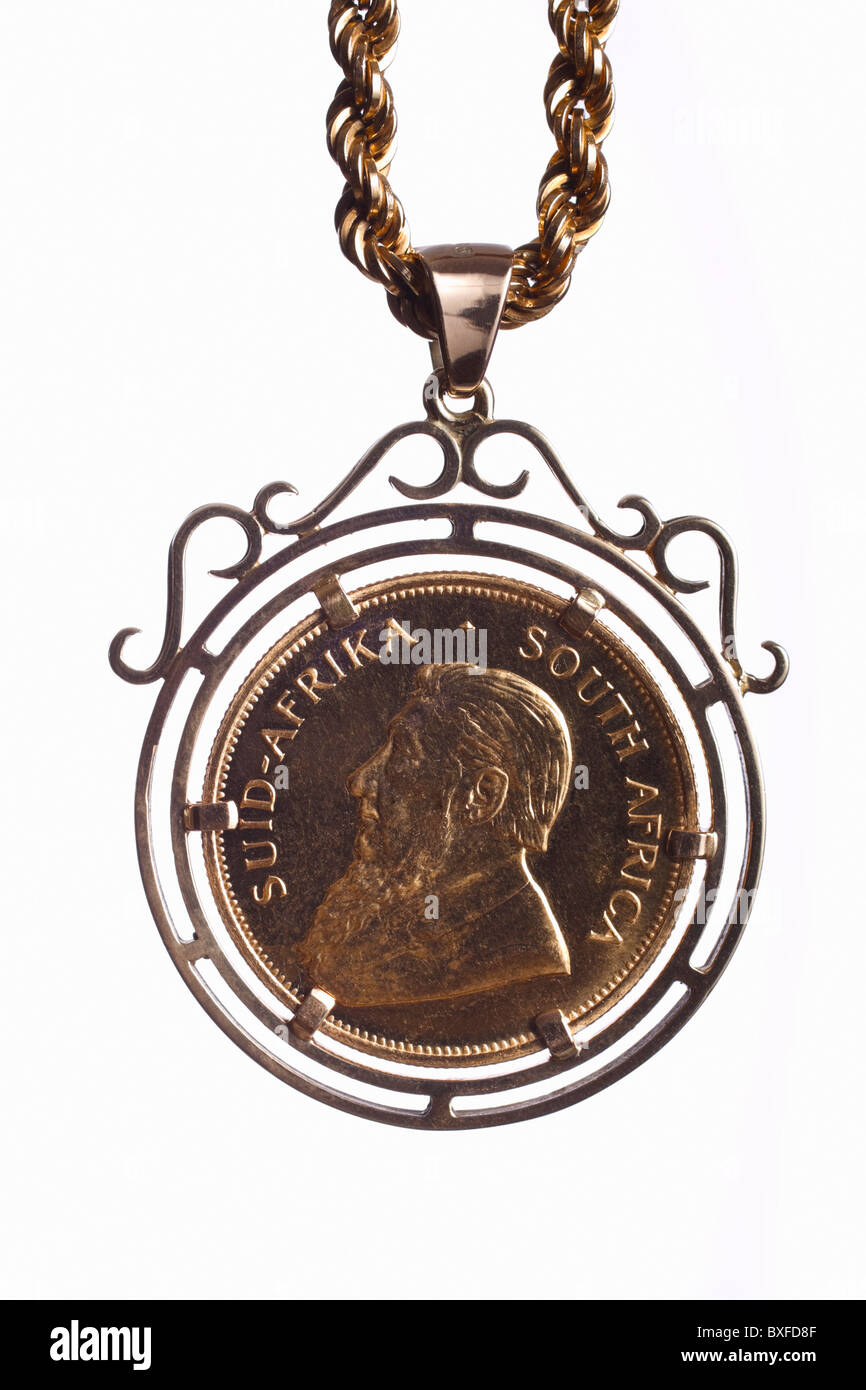 1 oz. Krugerrand minted in 1981 mounted 