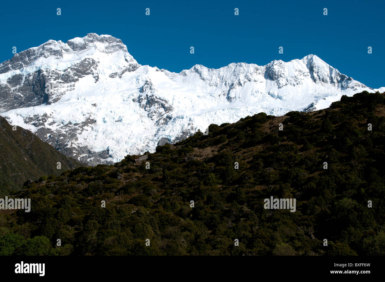 Mount Sefton in the Southern Alpes  Der Mount Sefton in den Südalpen Stock Photo