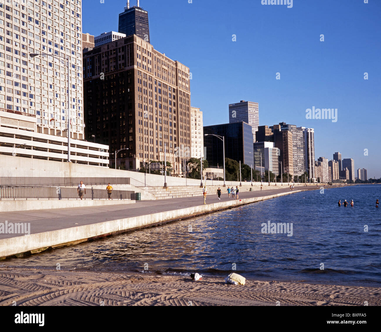Waterfront apartment blocks, Chicago, Illinois, USA. Stock Photo