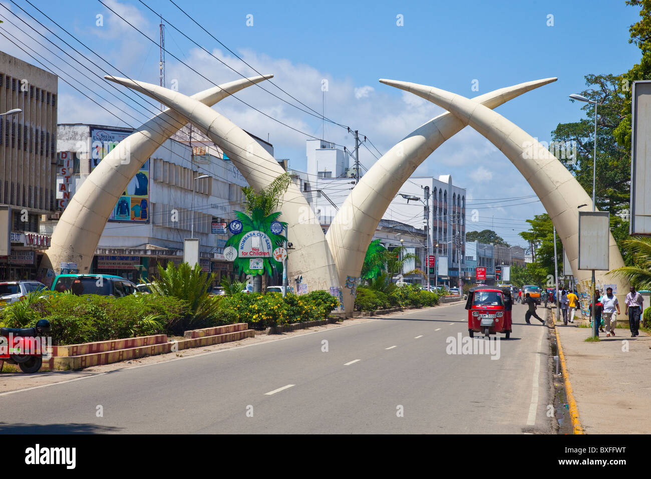 Tusks, Moi Avenue, Mombasa, Kenya Stock Photo