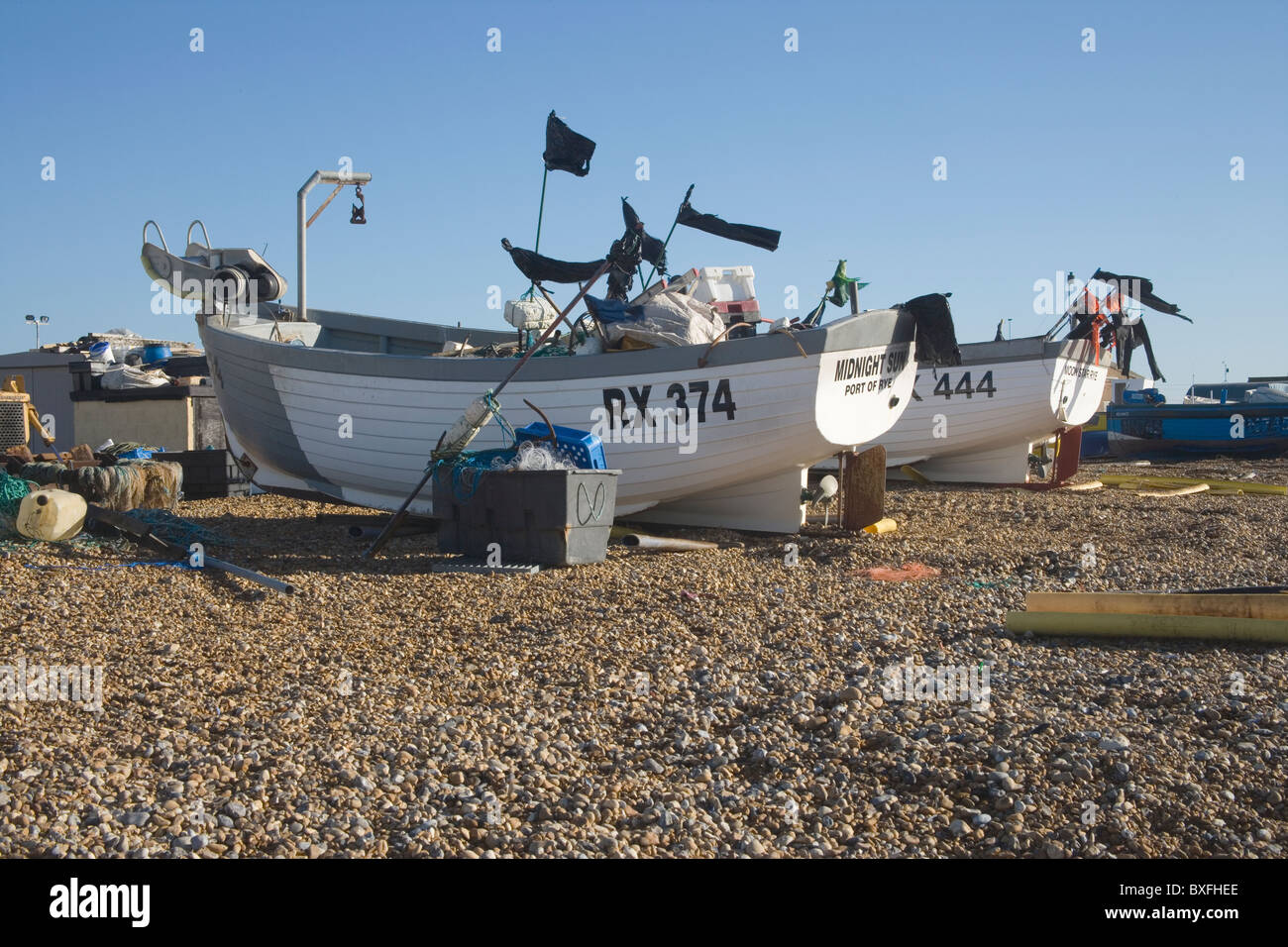 eastbourne fishing boats east sussex Stock Photo Alamy