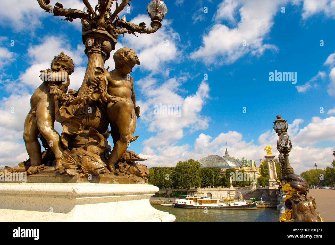 Paris - France - Pont Alexadre 111 - Statue Stock Photo - Alamy
