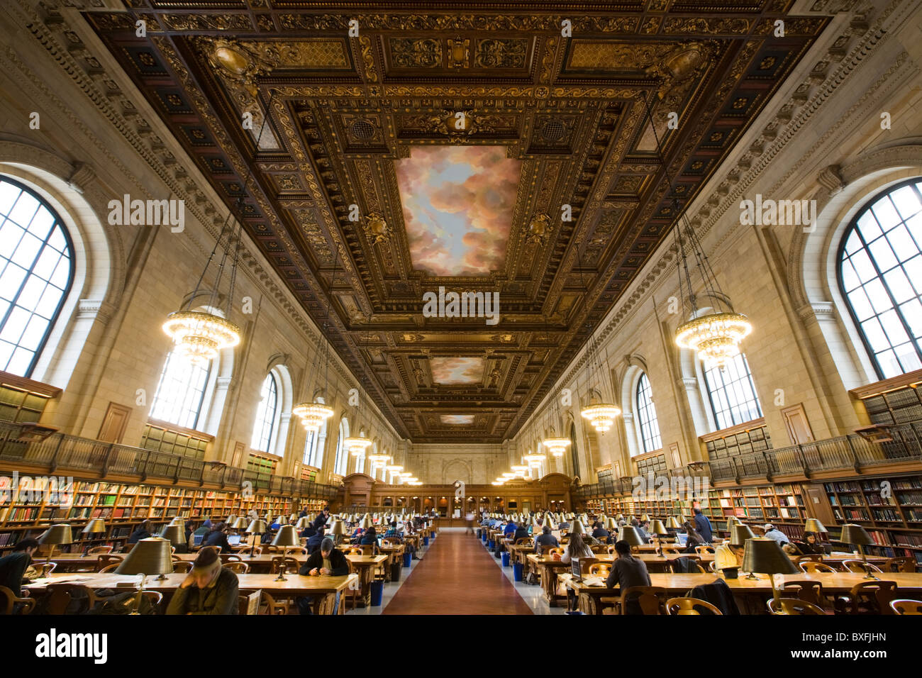 The Rose Main reading Room, New York Public Library, midtown Manhattan