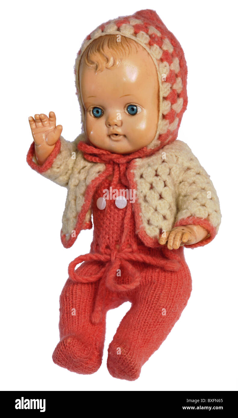 toys, softtoys, dolls, baby doll, Germany, circa 1959, Additional-Rights-Clearences-Not Available Stock Photo