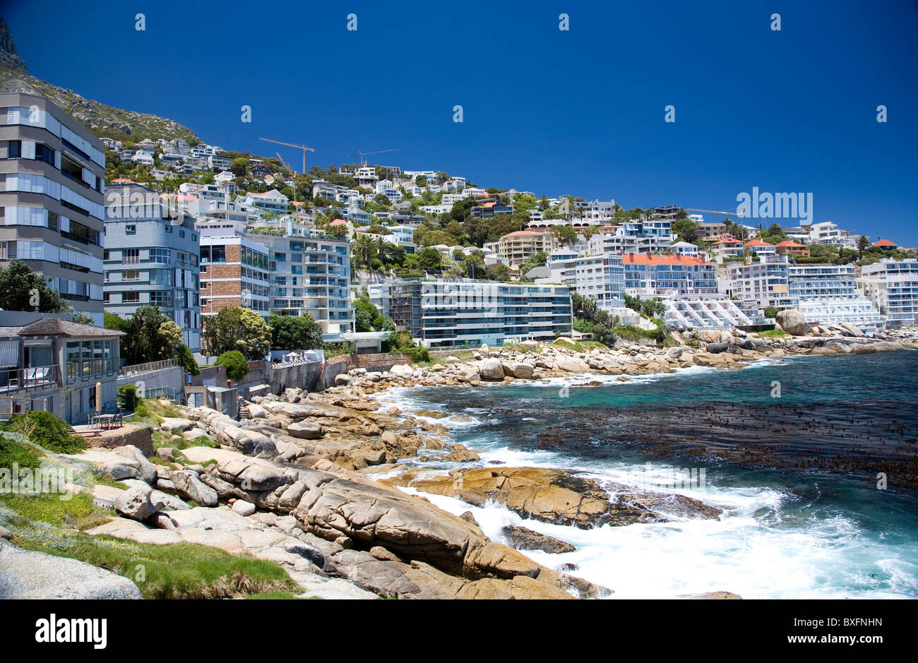 Bantry Bay Apartments by the sea Cape Town South Africa Stock Photo