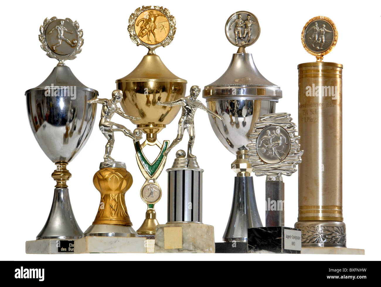sports, football / soccer, trophies, Germany, circa 1985, Additional-Rights-Clearences-Not Available Stock Photo