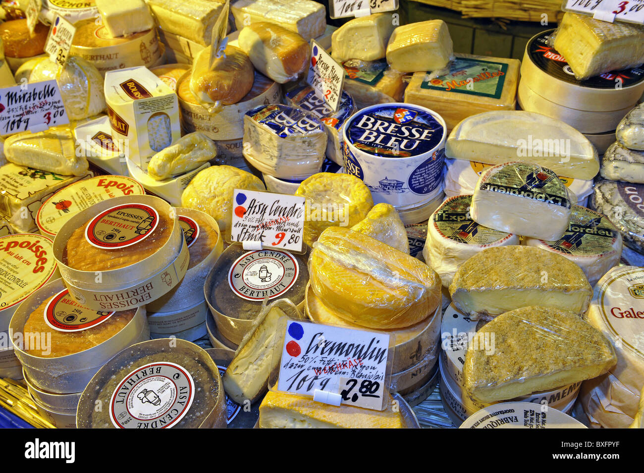 food, cheese, from France, Germany, 2009, Additional-Rights-Clearance-Info-Not-Available Stock Photo