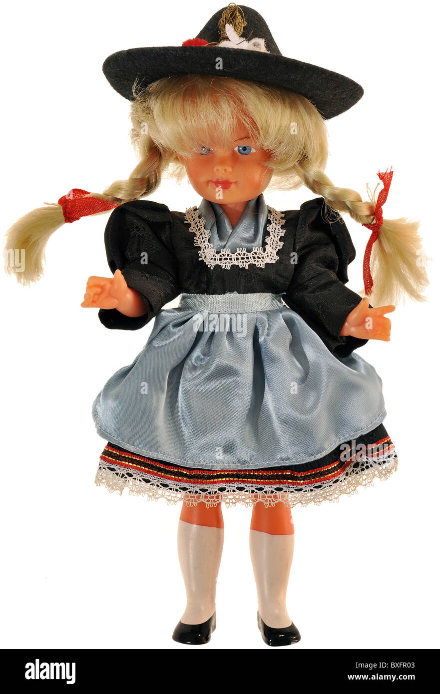 toys, dolls, doll with Bavarian costume, Germany, circa 1970, Additional-Rights-Clearences-Not Available Stock Photo