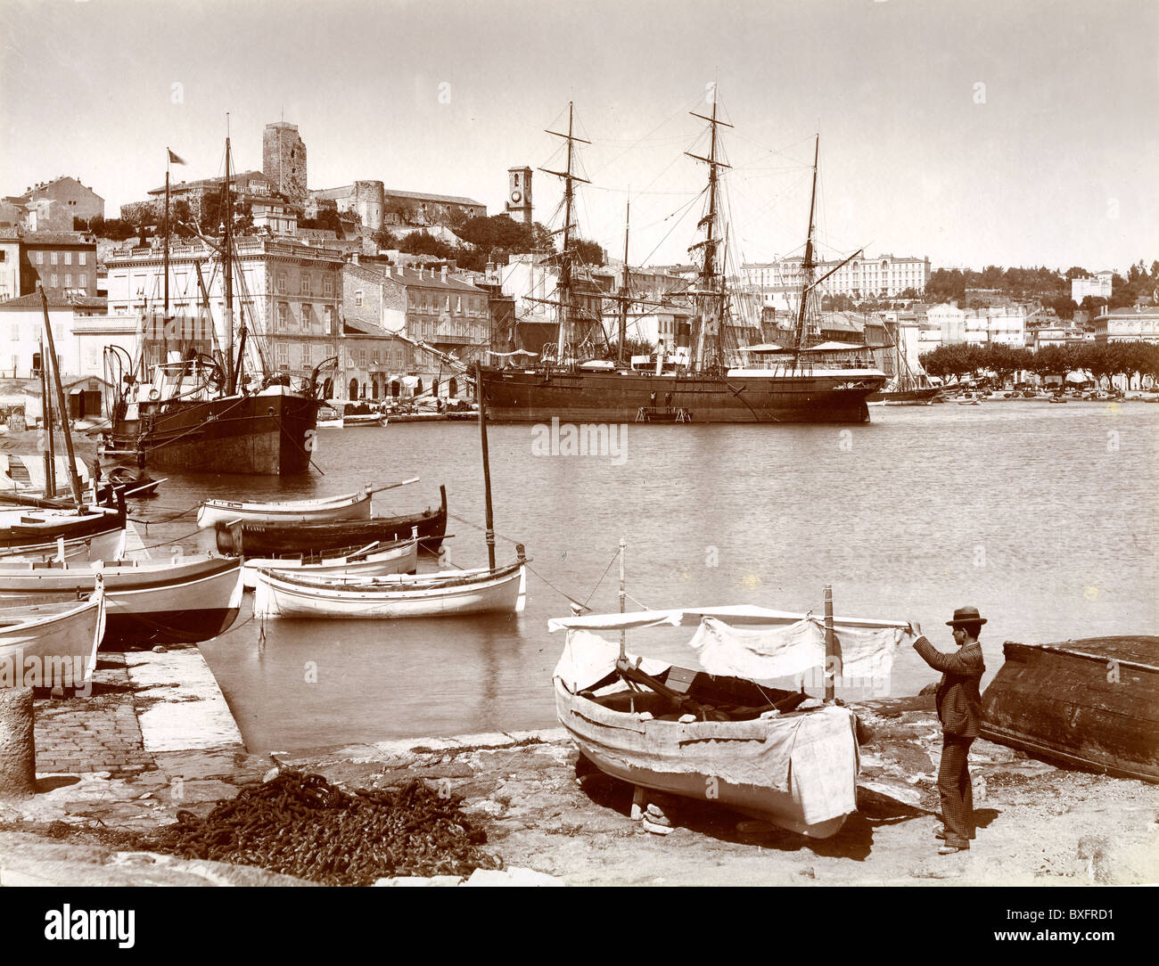 Original 1944 Cannes France Press Photo French Riviera World War II