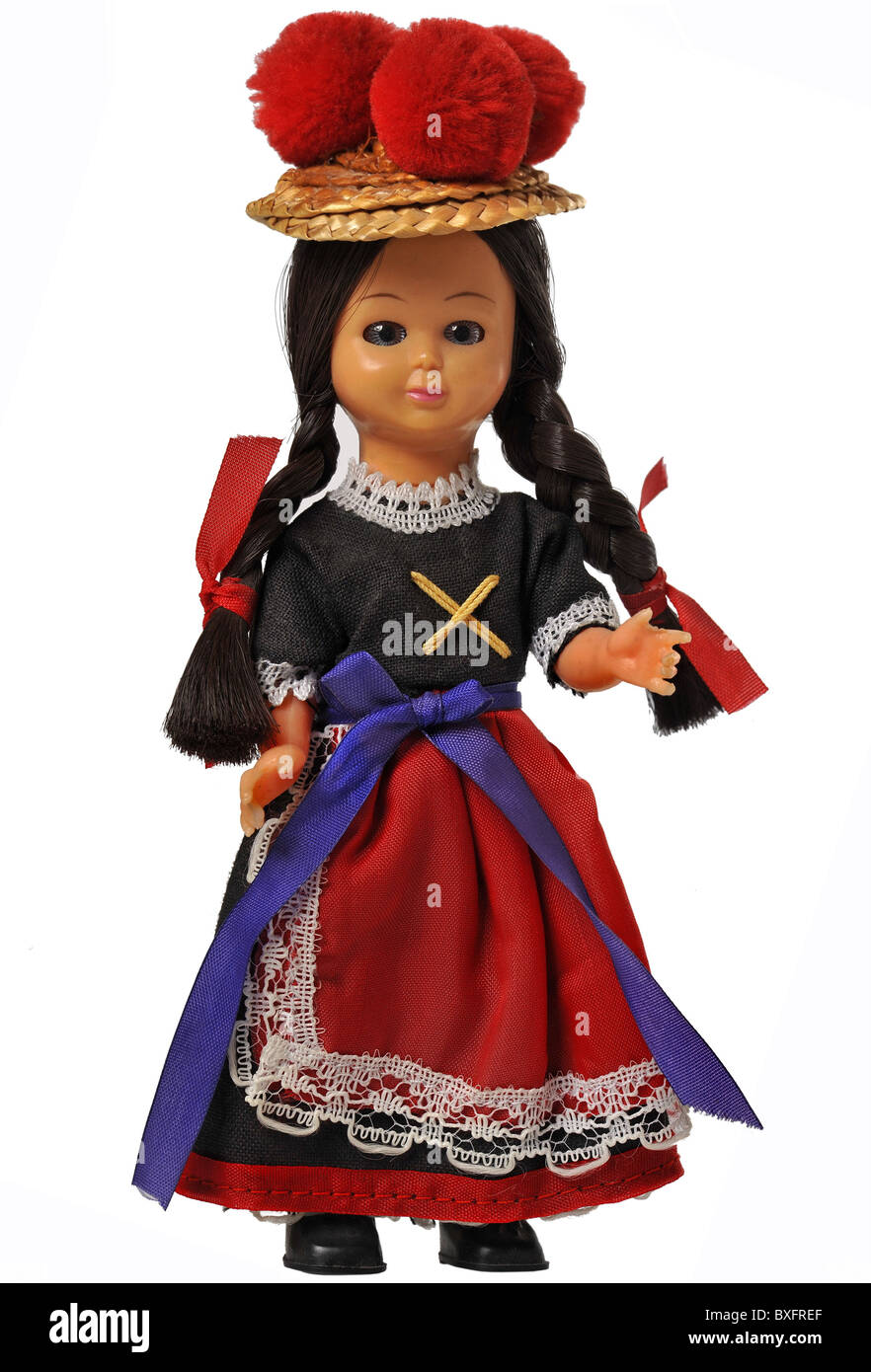 souvenirs, souvenir doll from Black Forest, Germany, circa 1959, Additional-Rights-Clearences-Not Available Stock Photo