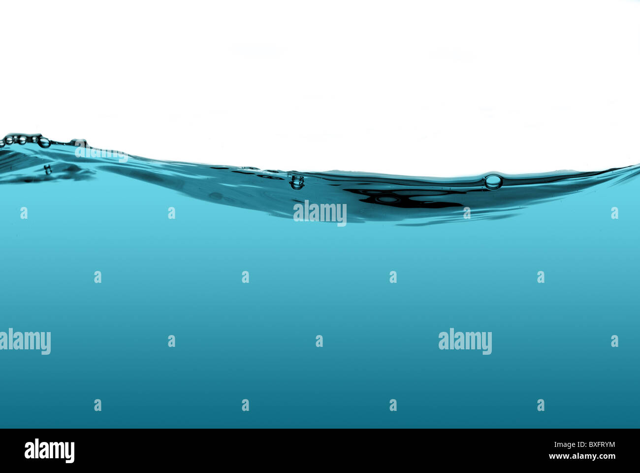 Blue water wave isolated on a white background Stock Photo - Alamy
