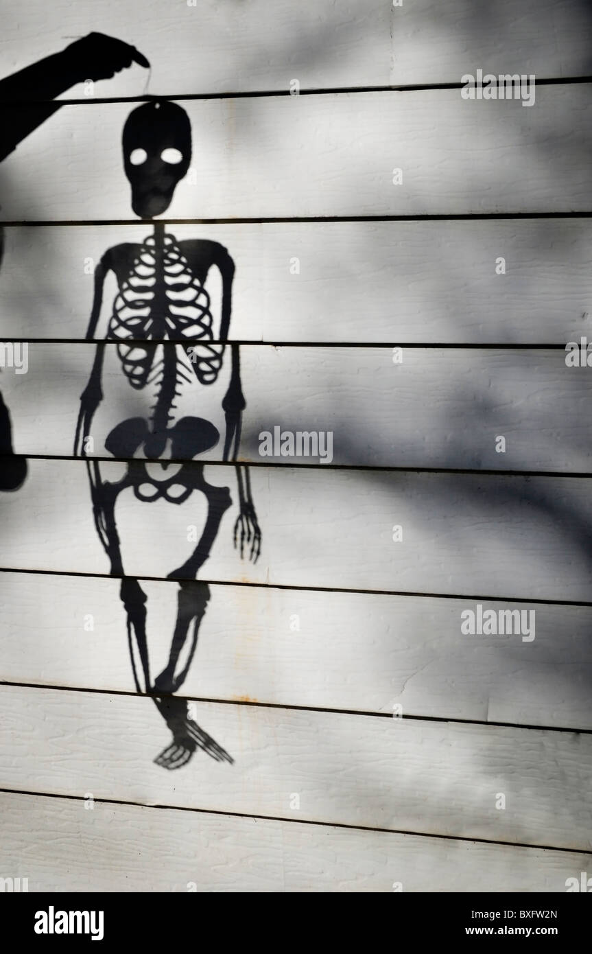 halloween decorations skeletons Stock Photo