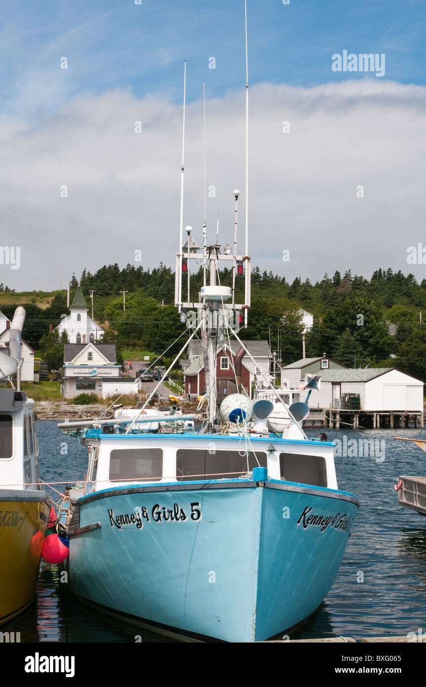 Fishing boat Westport village, Brier Island, Nova Scotia, Canada Stock