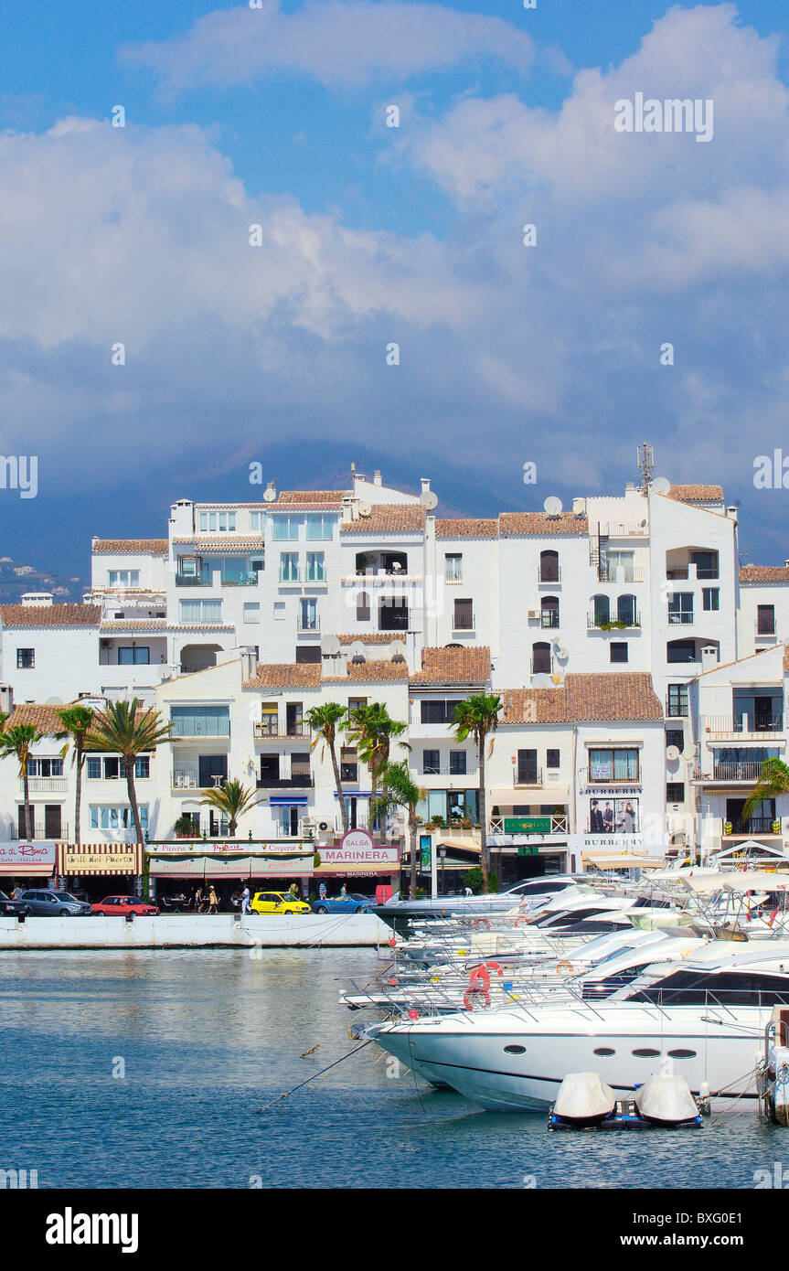 Sweat à Capuche Puerto Banús Marbella - Motif Yacht Club Marina Espagne - Coupe Classique, Col Tissé - 241g