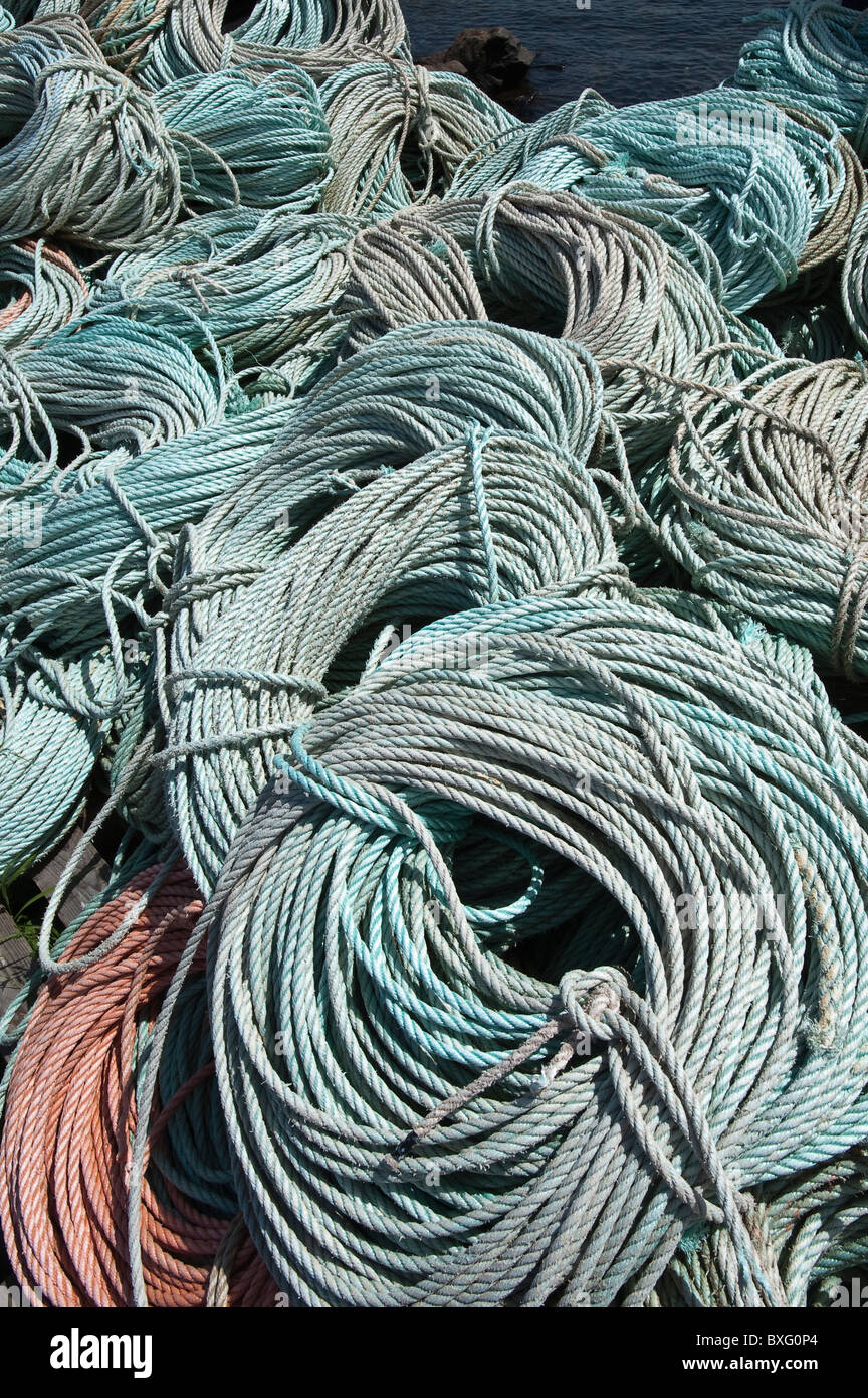 Fishing ropes at Westport village, Brier Island, Nova Scotia, Canada ...