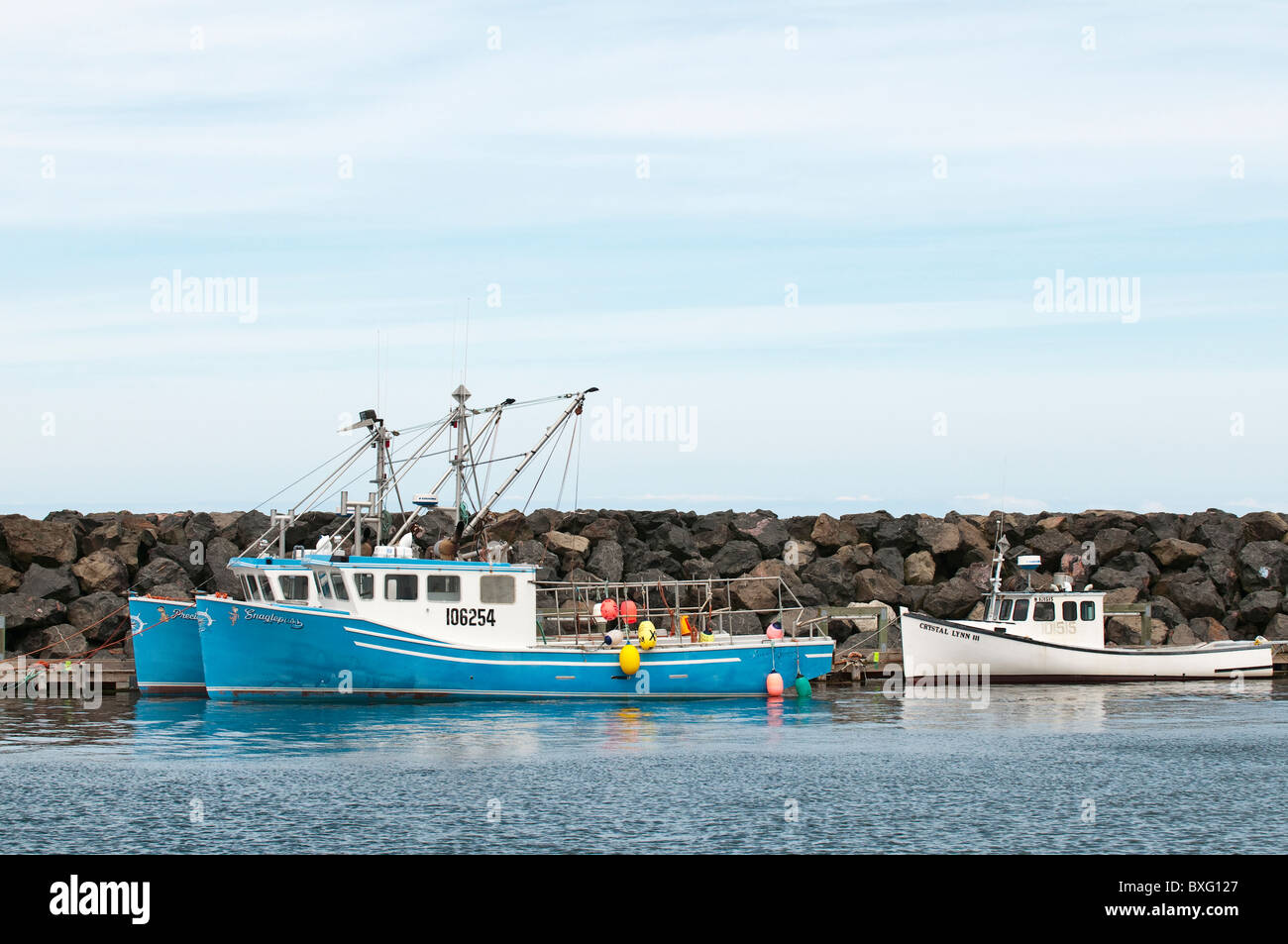 Fishing boats at Westport village, Brier Island, Nova Scotia, Canada