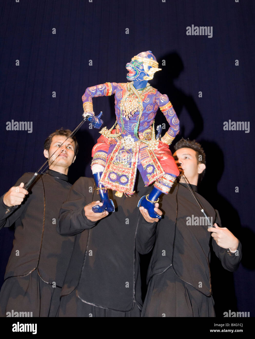 Traditional puppet show at Askra Theater in Bangkok, Thailand Stock