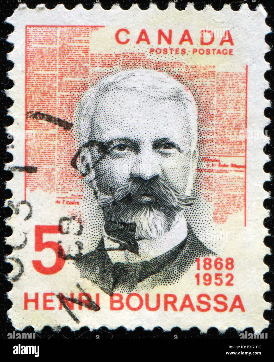 CANADA CIRCA 1968 A stamp printed in Canada shows Henry Bourassa